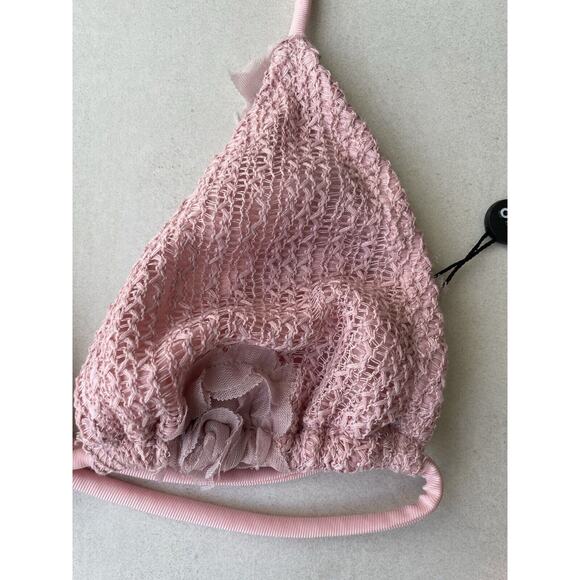 EGO Swim String Bikini Swimsuit Textured Floral Lined - Picture 4 of 7